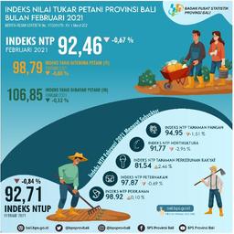 Perkembangan Indeks Nilai Tukar Petani Provinsi Bali Februari 2021