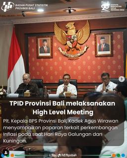 TPID Provinsi Bali melaksanakan High Level Meeting di Kantor Gubernur Bali