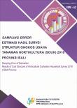 Sampling Error Of Estimation Results Of Cost Structure Of Horticultural Cultivation Household Survey 2018 Of Bali Province