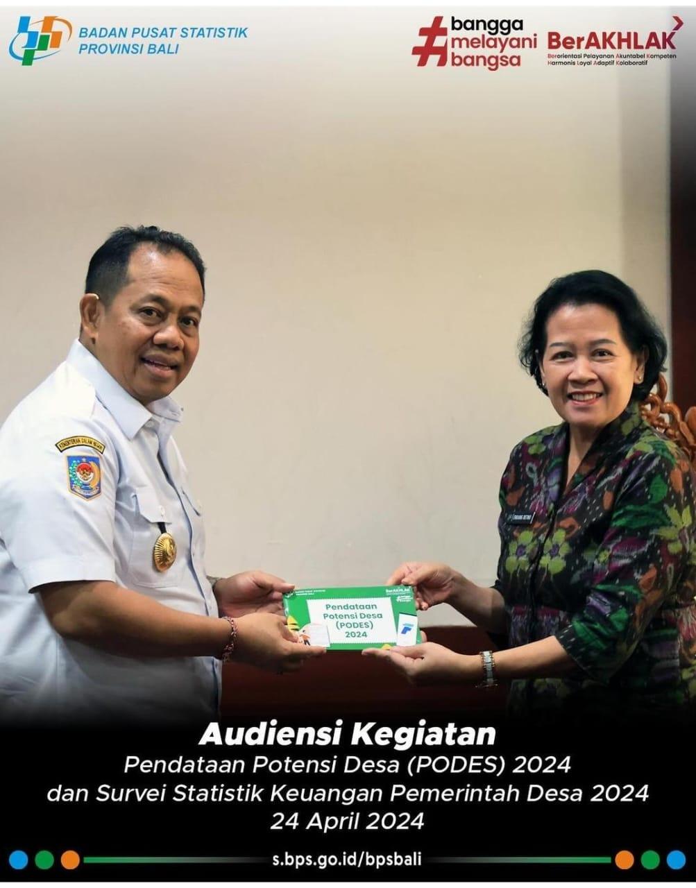 Audiensi Pendataan Potensi Desa (PODES) 2024 dan Survei Statistik Keuangan Pemerintah Desa (K3) 2024