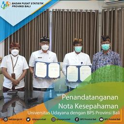 Penandatanganan Nota Kesepahaman antara BPS Provinsi Bali dengan Universitas Udayana